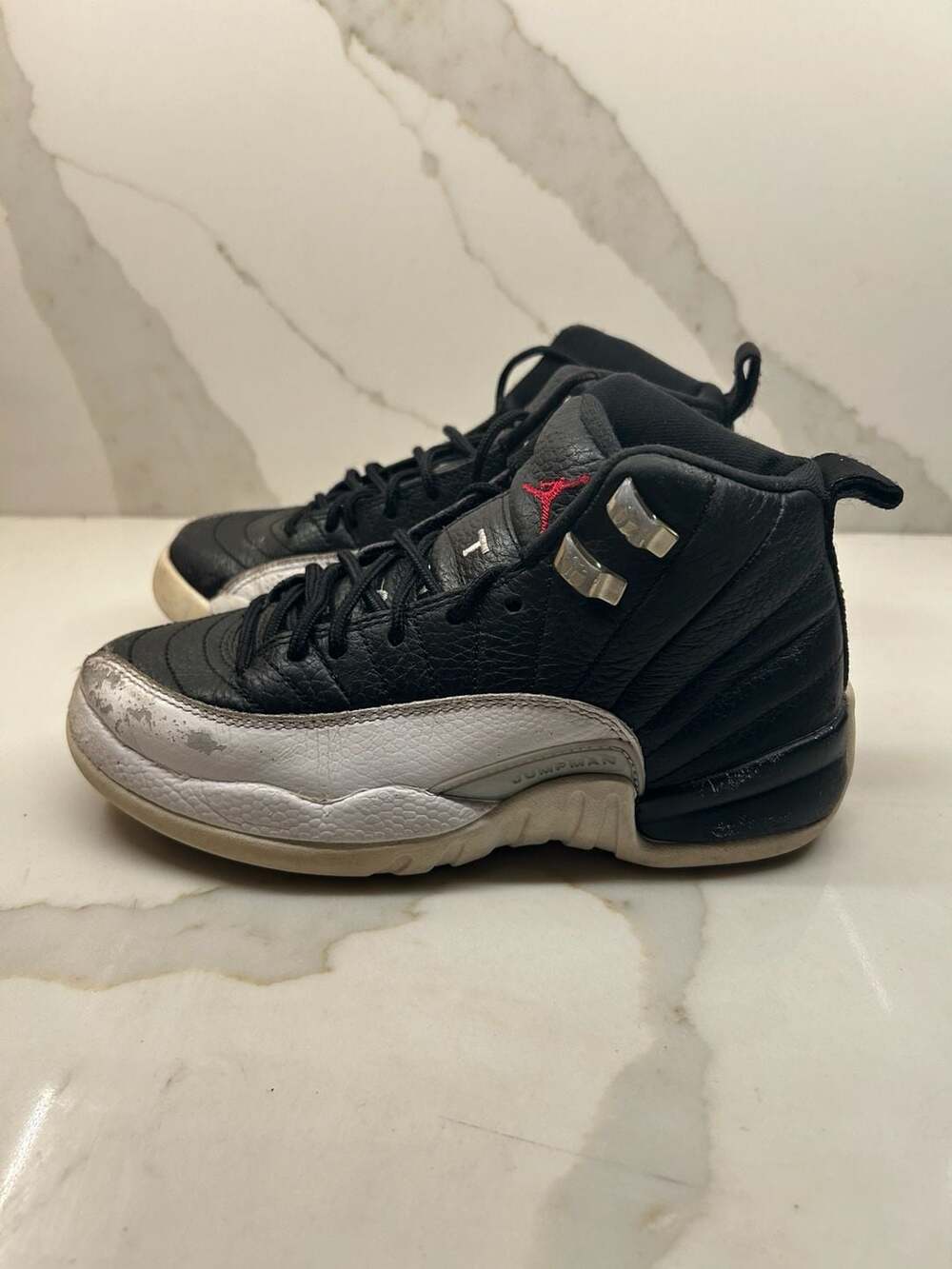 Air Jordan 12 Retro 153265-001 Playoff 2012 Black White 3.5y